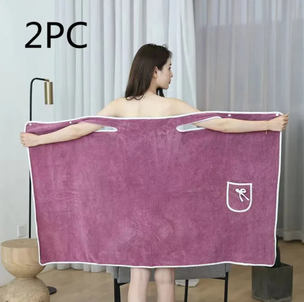 Coral Fleece Cotton Bath Skirt – Soft, Water-Absorbing, and Thickened | ZanziZest