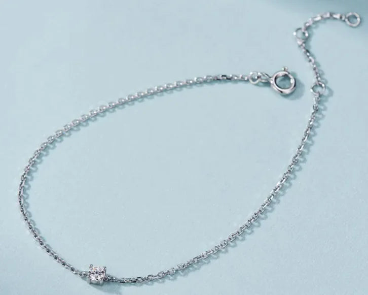 Simple Little Diamond Mini Bracelet | ZanziZest