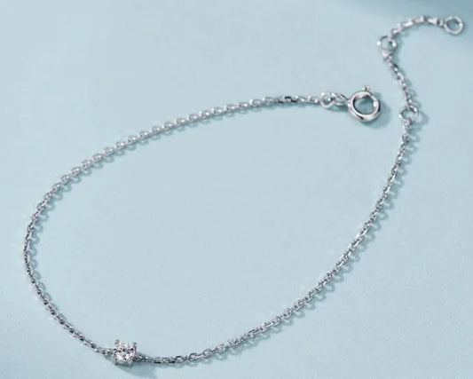 Simple Little Diamond Mini Bracelet | ZanziZest