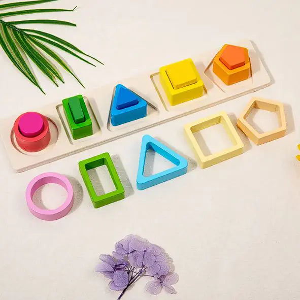 Wooden Geometric Stacking Blocks | ZanziZest