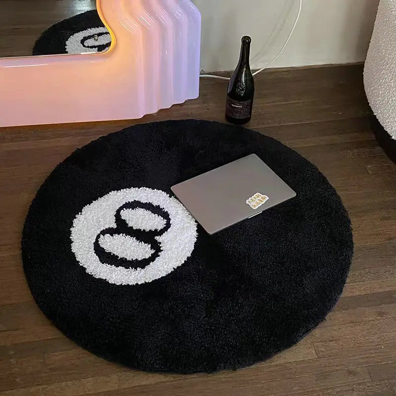 Simulation Billiards 8 Ball Rug | ZanziZest