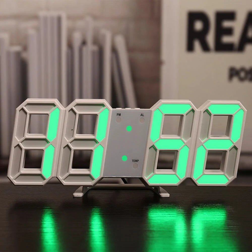 3D LED Digital Wall Clock Home Decor | ZanziZest