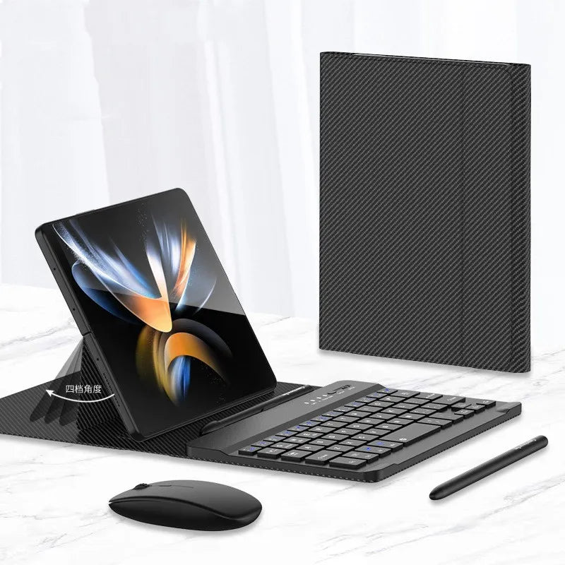 Wireless Keyboard & Folding Leather Case | ZanziZest