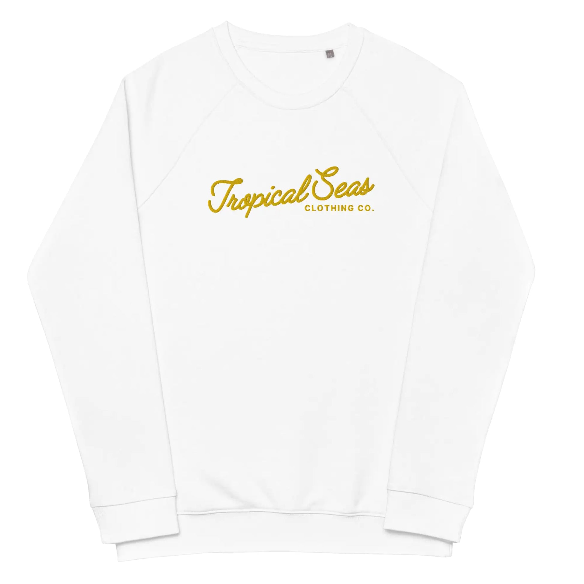 Embroidered Tropical Seas Organic Raglan Sweatshirt | ZanziZest