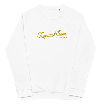 Embroidered Tropical Seas Organic Raglan Sweatshirt | ZanziZest