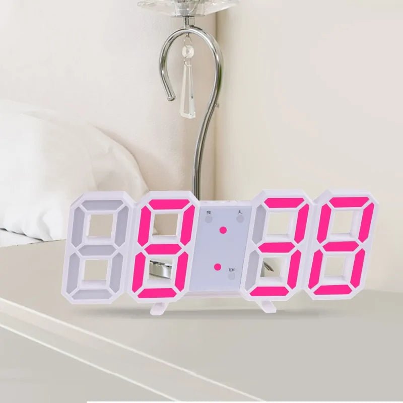 3D LED Digital Wall Clock Home Decor | ZanziZest