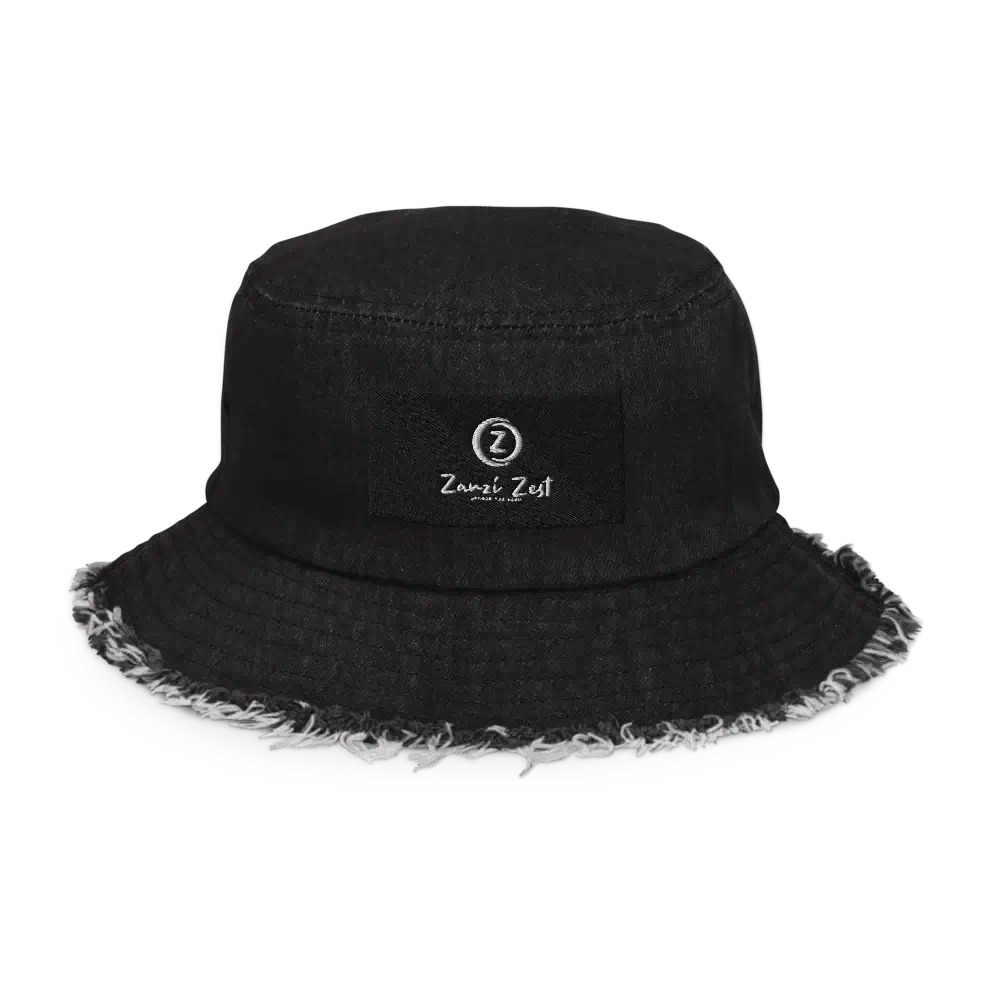 Distressed Denim Bucket Hat | ZanziZest