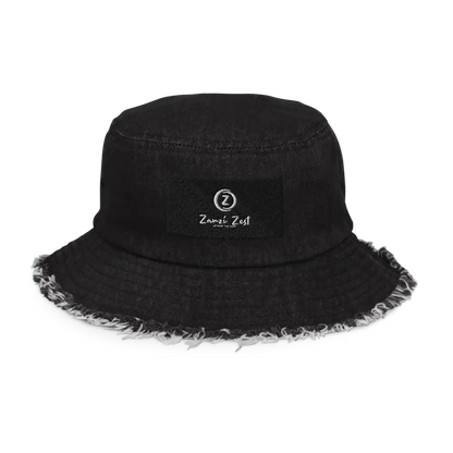 Distressed Denim Bucket Hat | ZanziZest