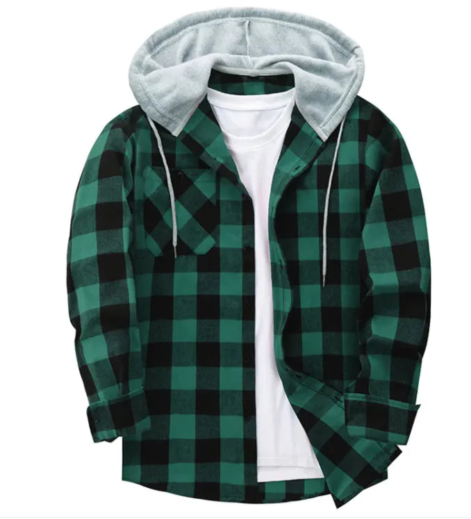 Plaid Hood Casual Shirt | ZanziZest