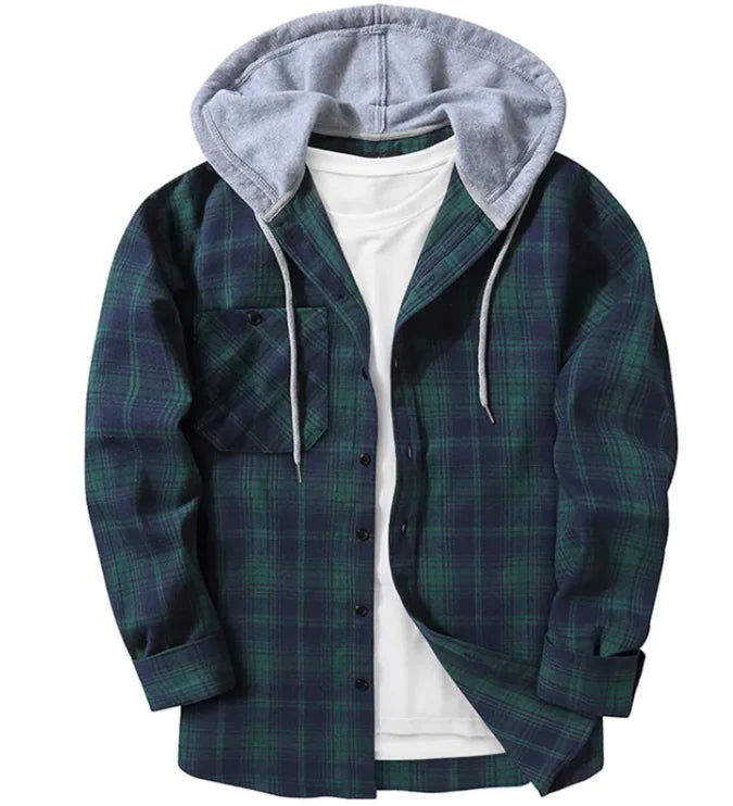 Plaid Hood Casual Shirt | ZanziZest