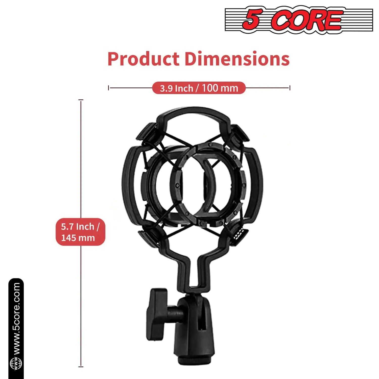 5Core Recording Microphone Podcast Bundle Professional Condenser Cardioid Mic Kit w Boom Arm | ZanziZest