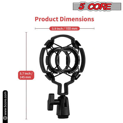 5Core Recording Microphone Podcast Bundle Professional Condenser Cardioid Mic Kit w Boom Arm | ZanziZest