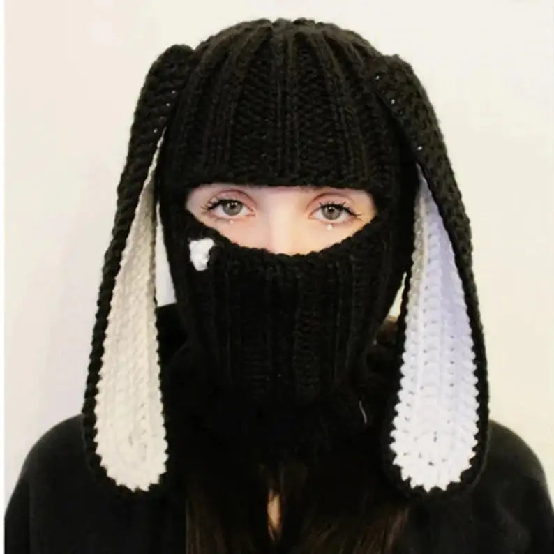 Masquerade Rabbit Knitted Balaclava Hat | ZanziZest