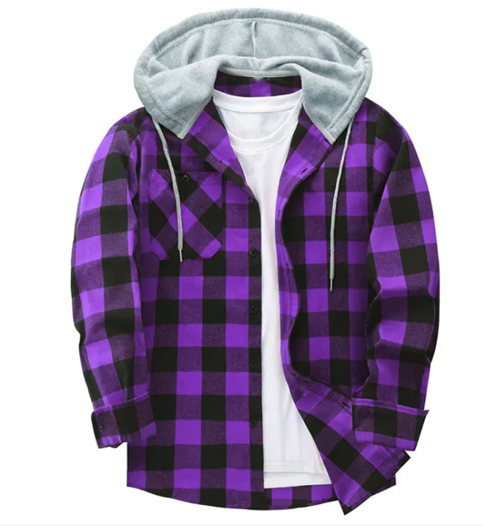 Plaid Hood Casual Shirt | ZanziZest