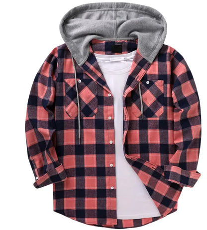 Plaid Hood Casual Shirt | ZanziZest