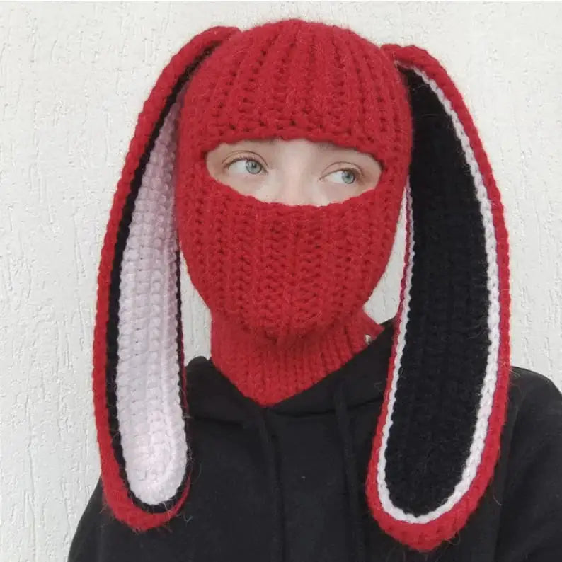 Masquerade Rabbit Knitted Balaclava Hat | ZanziZest