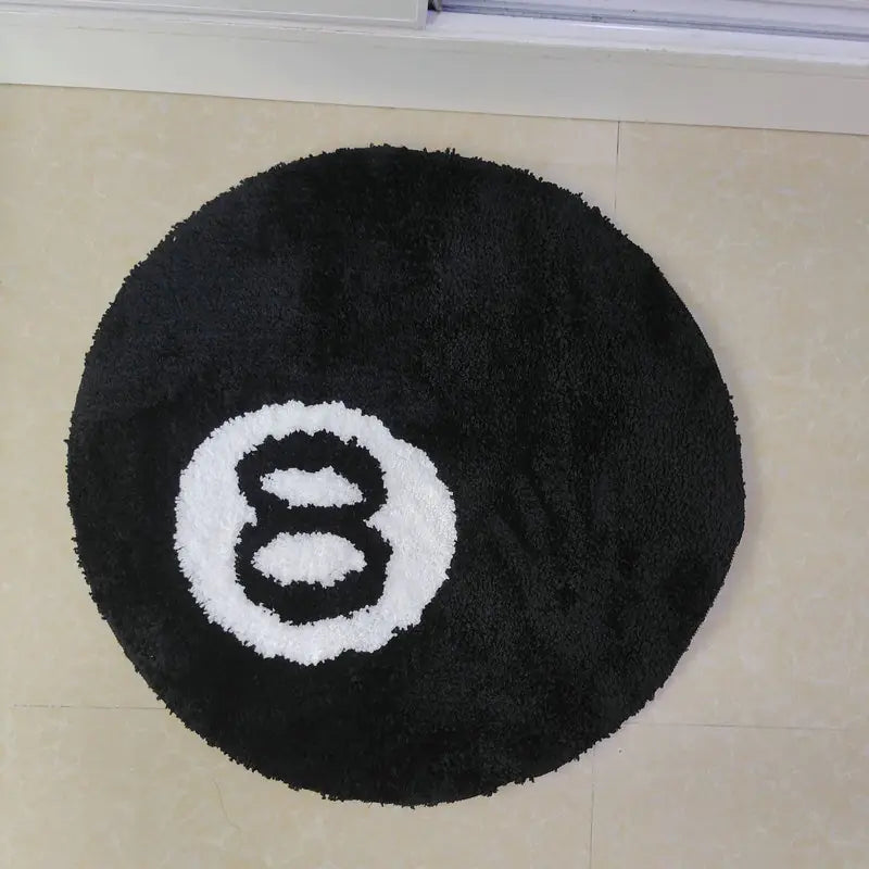 Simulation Billiards 8 Ball Rug | ZanziZest