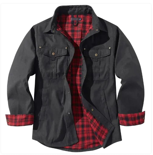 Plaid Flannel Casual Jacket | ZanziZest