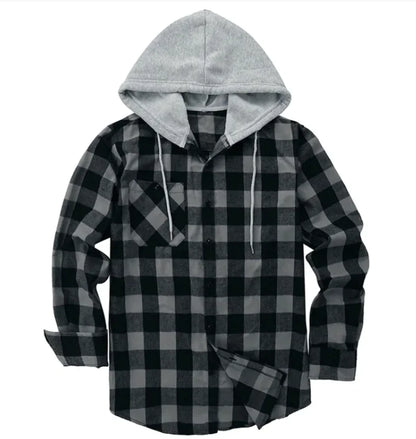 Plaid Hood Casual Shirt | ZanziZest