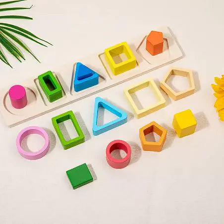 Wooden Geometric Stacking Blocks | ZanziZest