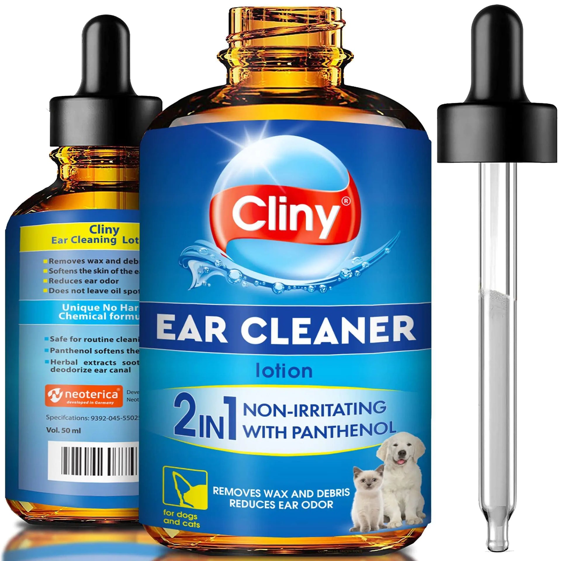 Cat Dog Ear Cleaner Drops Wash Solution Yeast Otic Infection Itchy Ear Treatment | ZanziZest