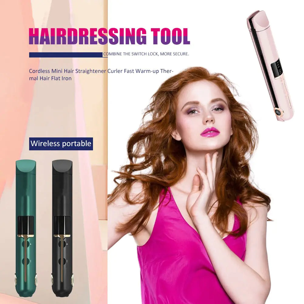 Portable Hair Curler Straightener | ZanziZest