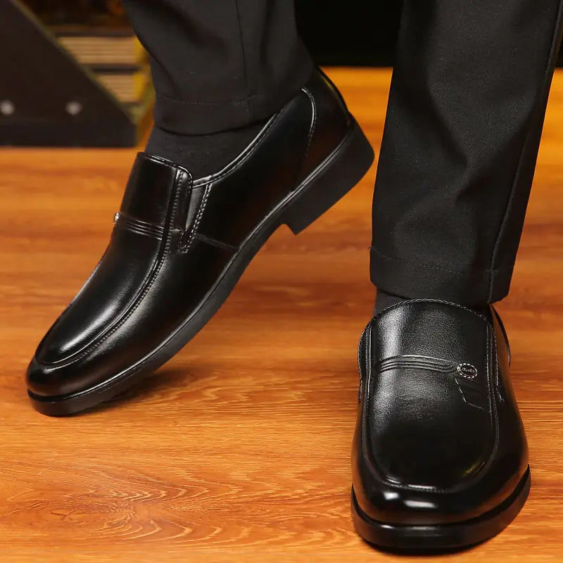 Men's Black Leather Formal Shoes | ZanziZest