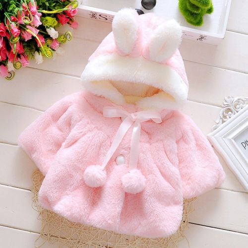 Baby Girl Rabbit Ears Hooded Coat | ZanziZest