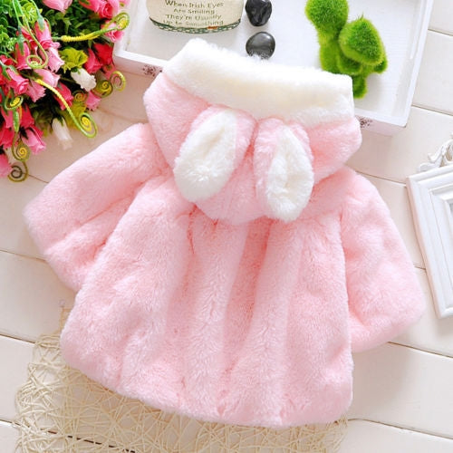 Baby Girl Rabbit Ears Hooded Coat | ZanziZest