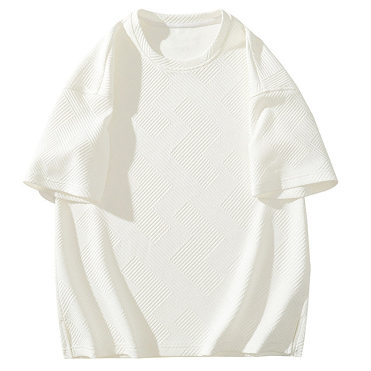 Mens Loose Half Sleeve Bottom T-Shirt Short Sleeves Jersey, Size: M(White) | ZanziZest