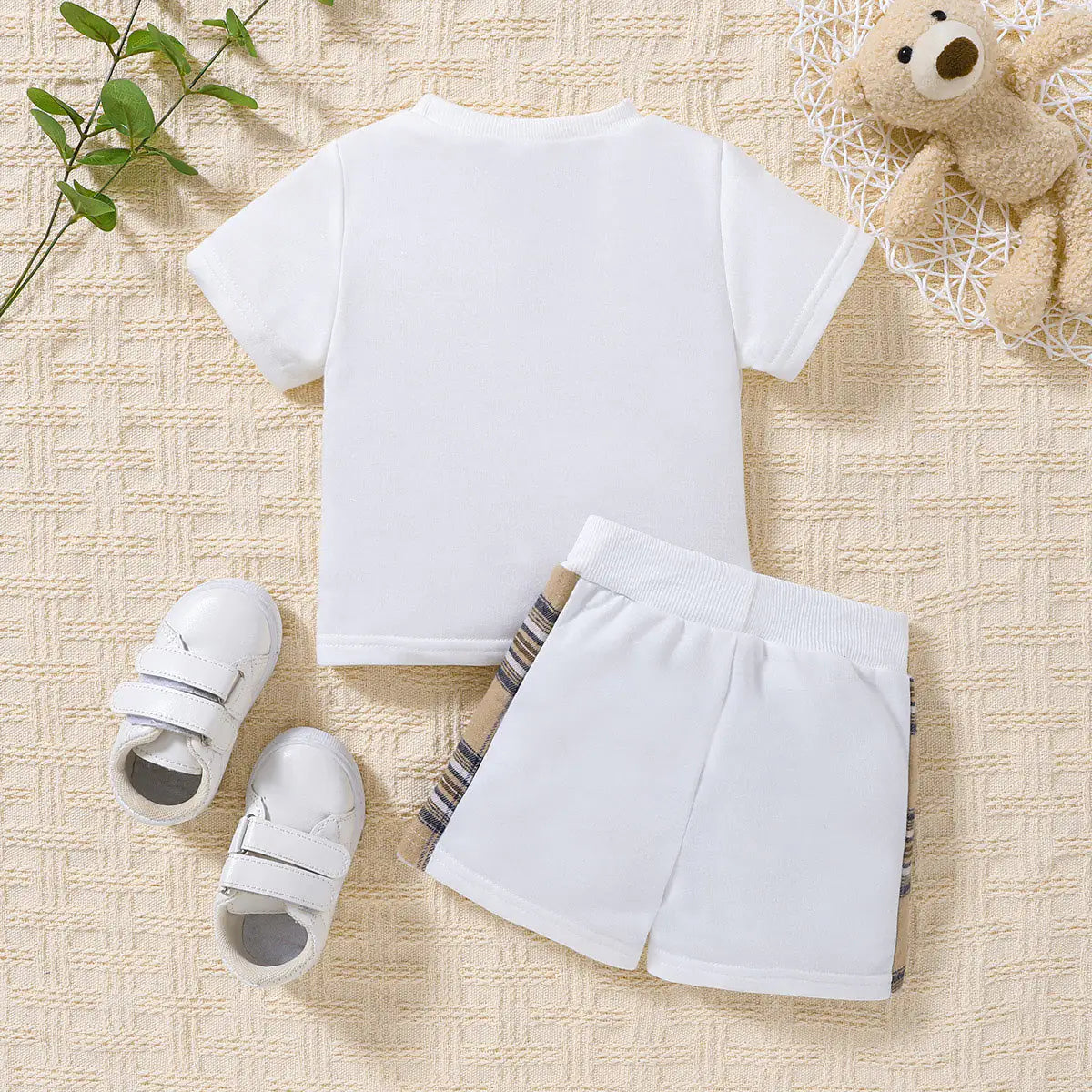 Baby Bear Graphic Round Neck Tee Set | ZanziZest