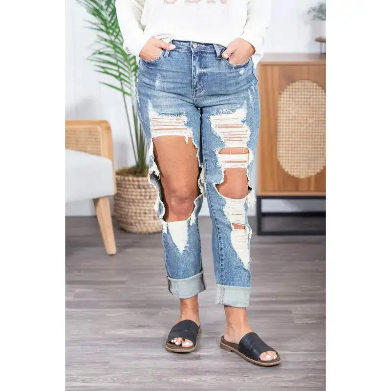 Straight Shooter Ripped Jeans | ZanziZest