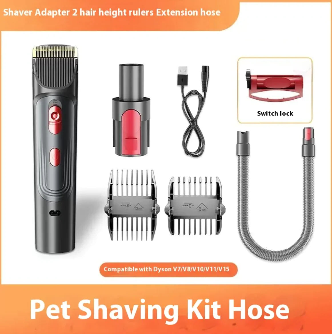 Full Series Pet Shaver Comb Suit with Hair Suction Head for Dogs and Cats | ZanziZest