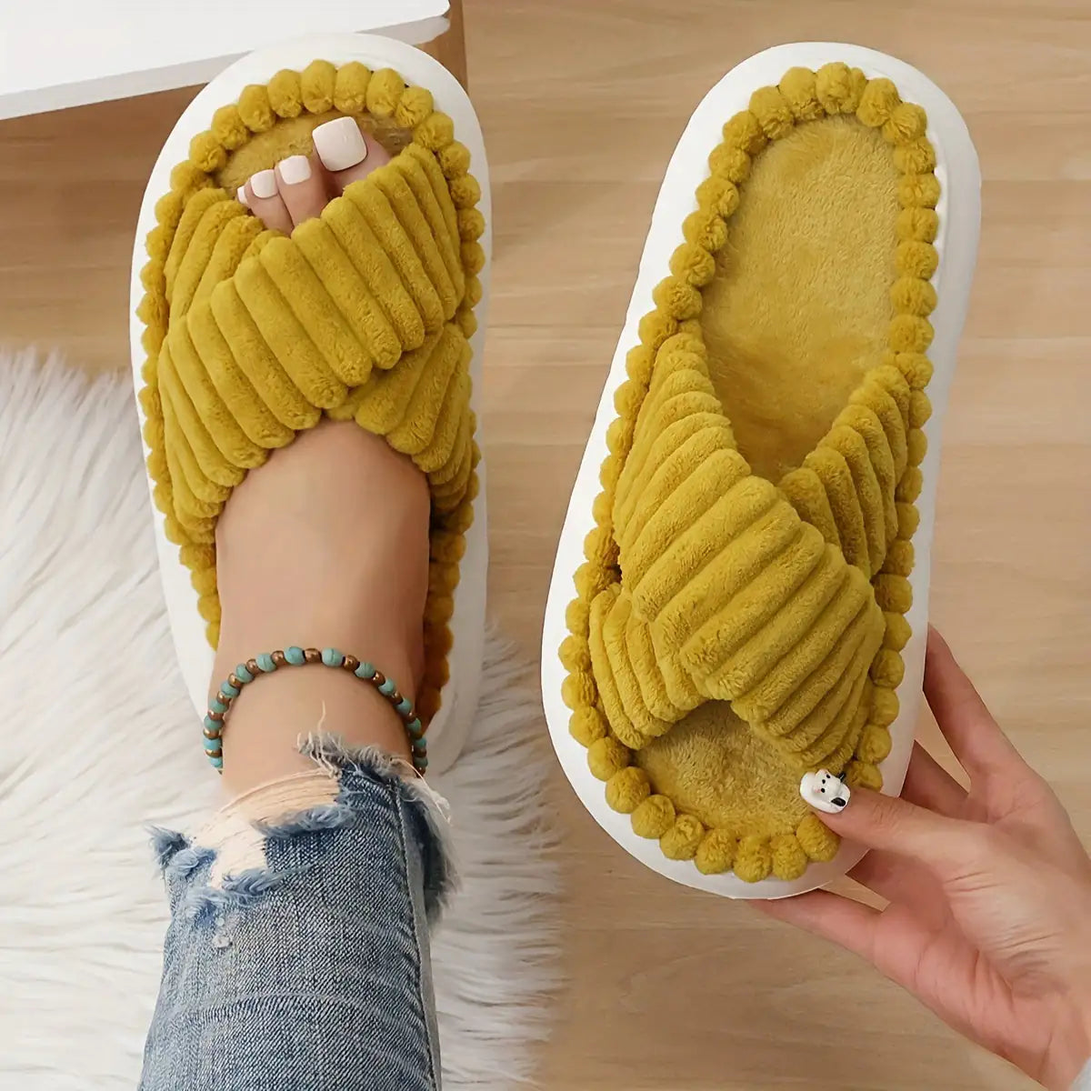 Crisscross Platform Slippers | ZanziZest