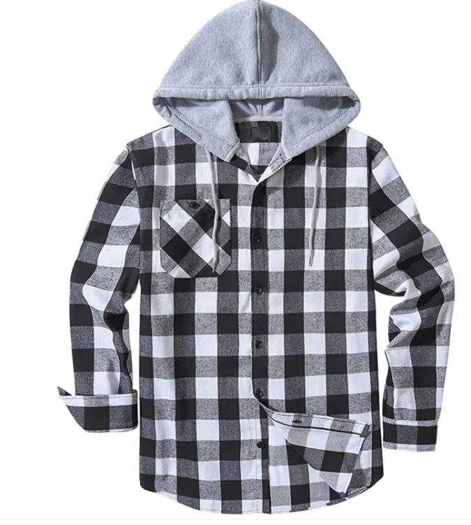 Plaid Hood Casual Shirt | ZanziZest