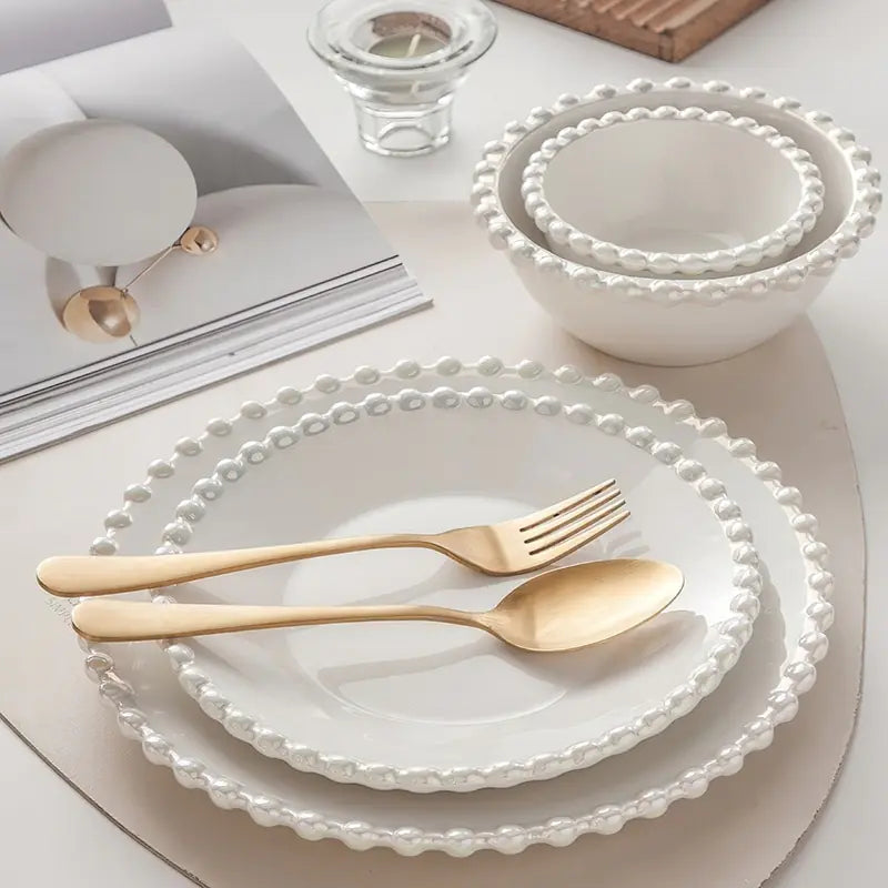 Ceramic Tableware Set Nordic Creative Pearls | ZanziZest