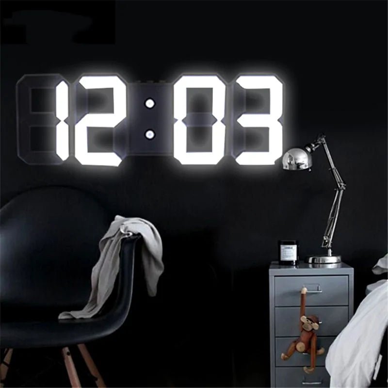 3D LED Digital Wall Clock Home Decor | ZanziZest