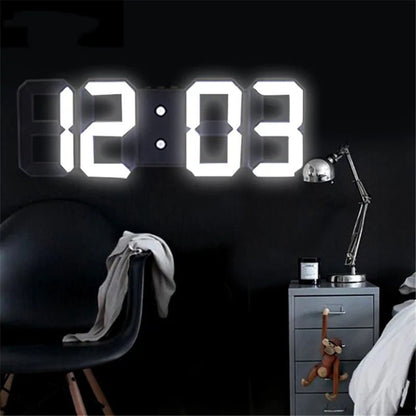 3D LED Digital Wall Clock Home Decor | ZanziZest