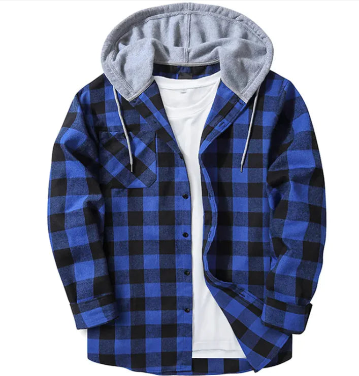 Plaid Hood Casual Shirt | ZanziZest