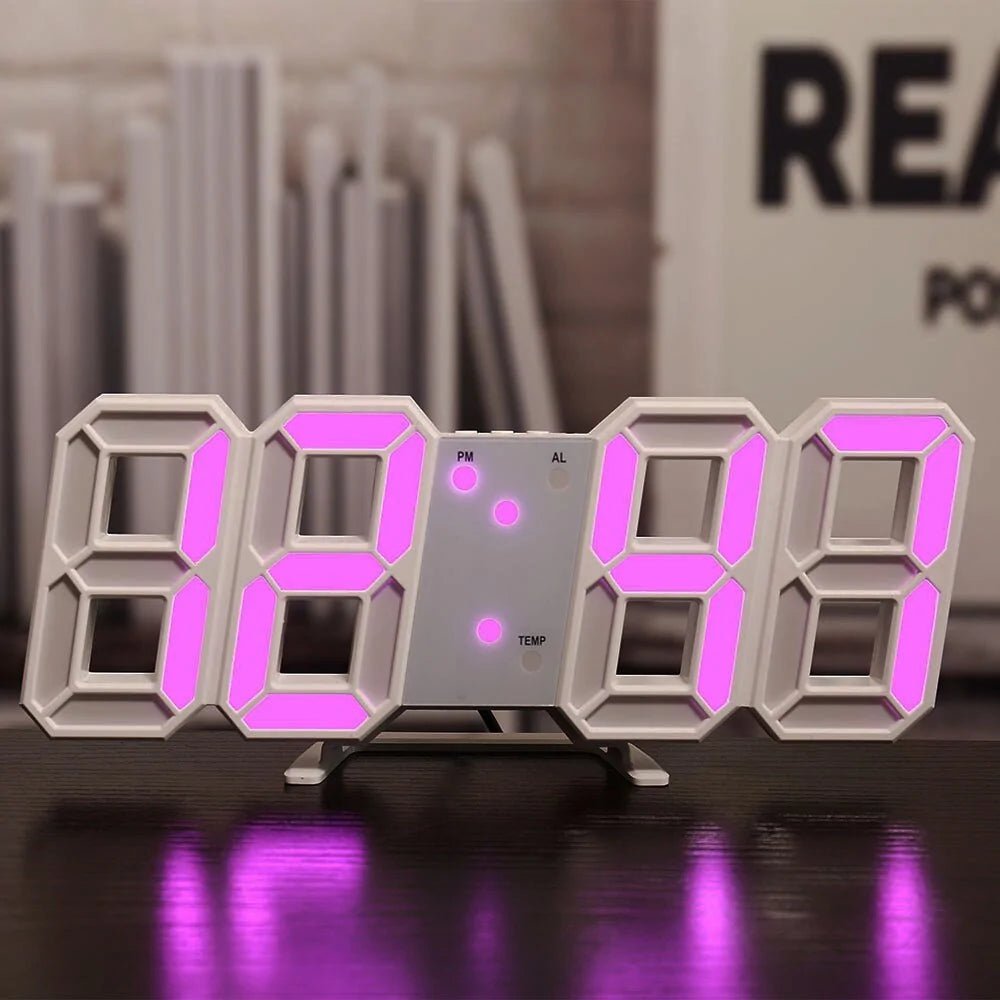 3D LED Digital Wall Clock Home Decor | ZanziZest