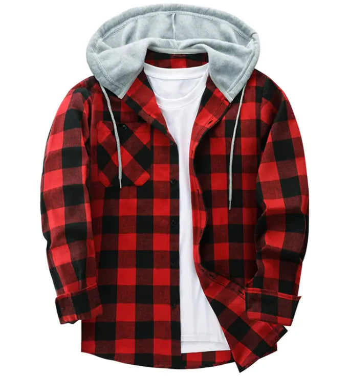 Plaid Hood Casual Shirt | ZanziZest