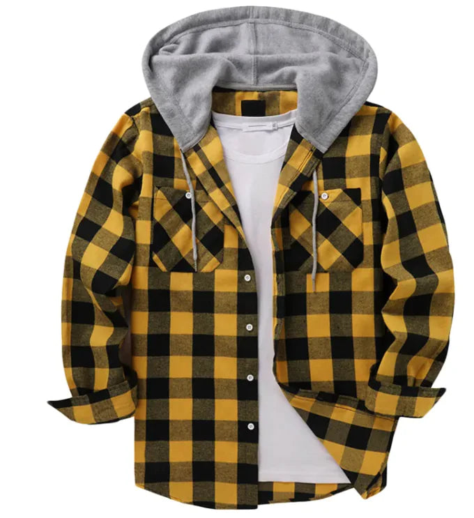 Plaid Hood Casual Shirt | ZanziZest