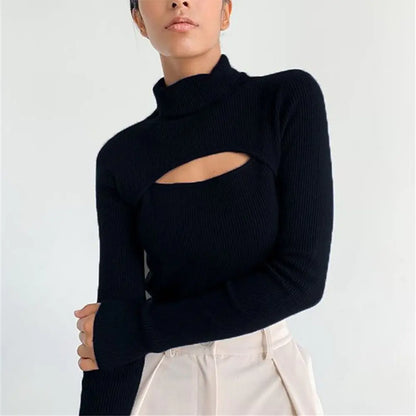 Women's Turtleneck Long Sleeve Vintage Pullover | ZanziZest