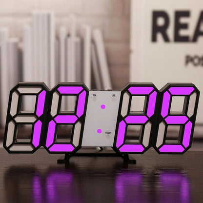 3D LED Digital Wall Clock Home Decor | ZanziZest