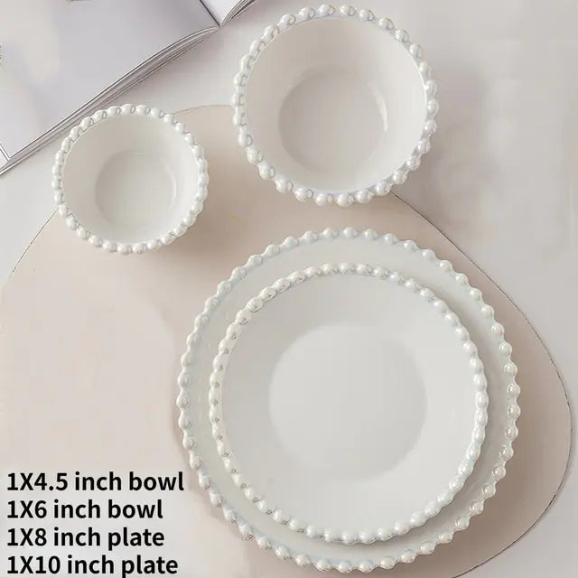 Ceramic Tableware Set Nordic Creative Pearls | ZanziZest