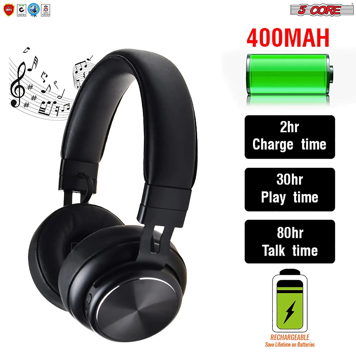 5Core Bluetooth Headphones Wireless Noise Cancelling Audifonos Inalambricos | ZanziZest