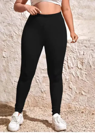 PlusFit High-Waist Stretch Leggings | ZanziZest