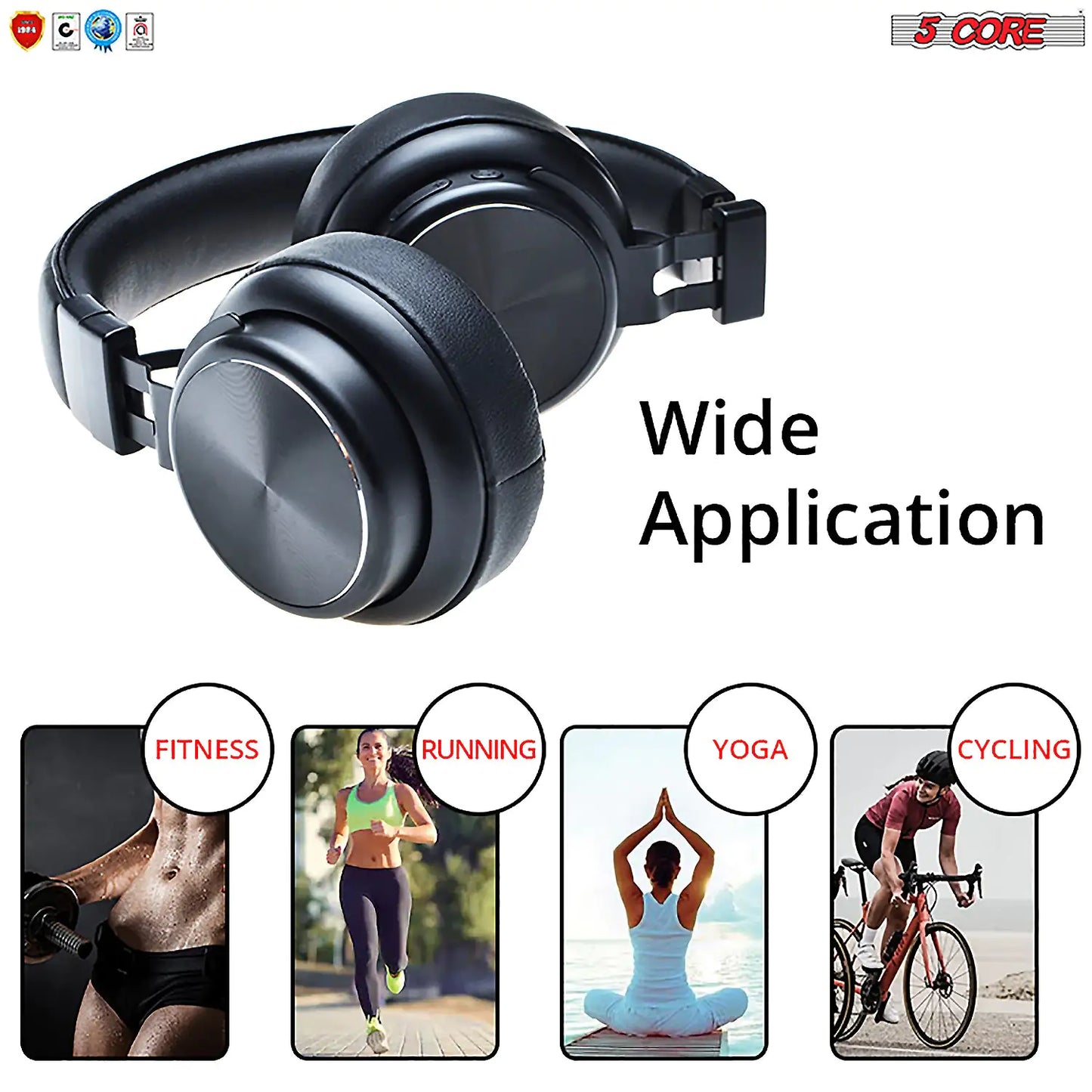 5Core Bluetooth Headphones Wireless Noise Cancelling Audifonos Inalambricos | ZanziZest