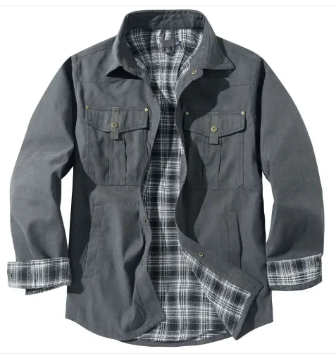 Plaid Flannel Casual Jacket | ZanziZest