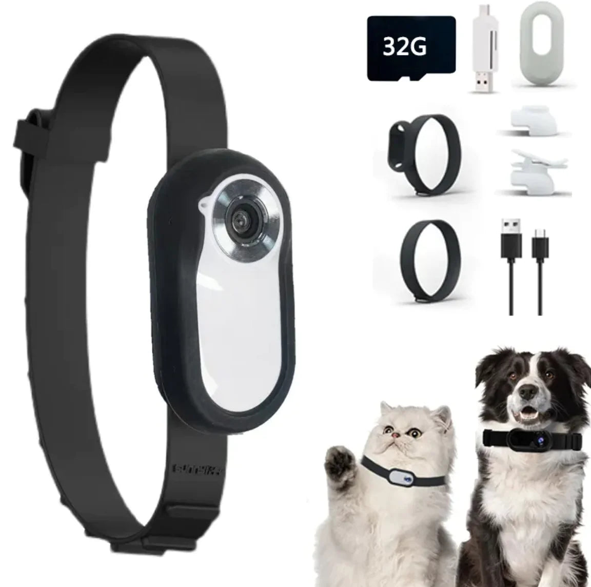 Wireless Pet Collar Camera - Indoor & Outdoor Recording for Cats and Dogs | ZanziZest